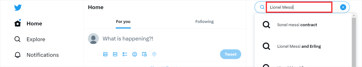How to find someone on Twitter without their username. Type name